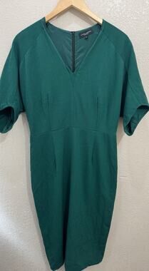 Narciso Rodriguez Virgin Wool V Neck Batwing Sleeve Dress Size 10